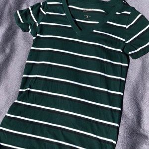 striped vneck tee